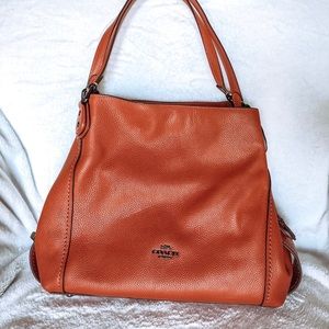 COACH red Edie bag